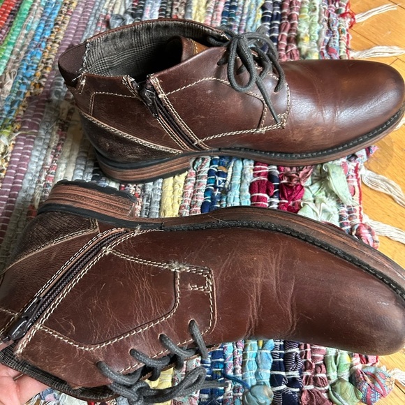 Denver Hayes Men's Brown Leather Boots Size 8 - Picture 12 of 15